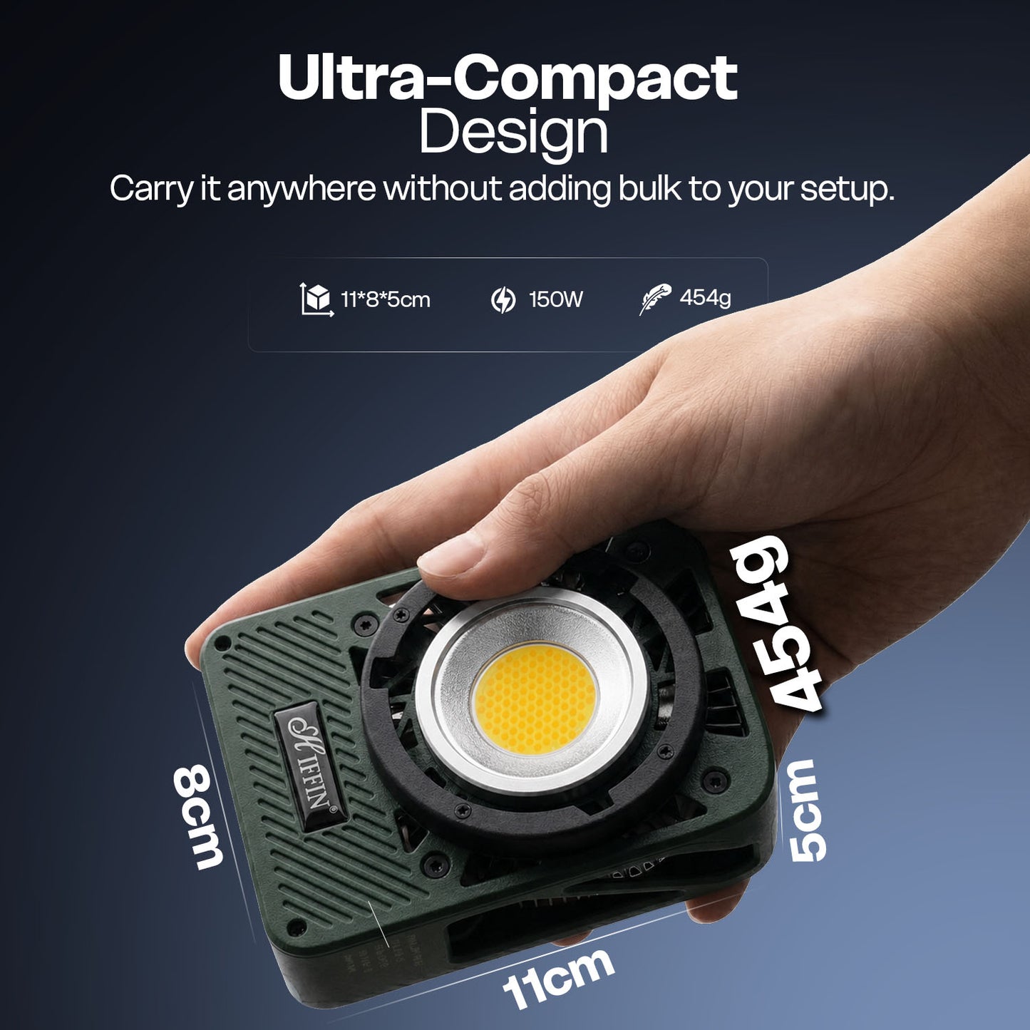 HF-150W Bi-Color LED 150W Fan App Control 2700-6500K 18300Lux CRI95+ Dim1-100%