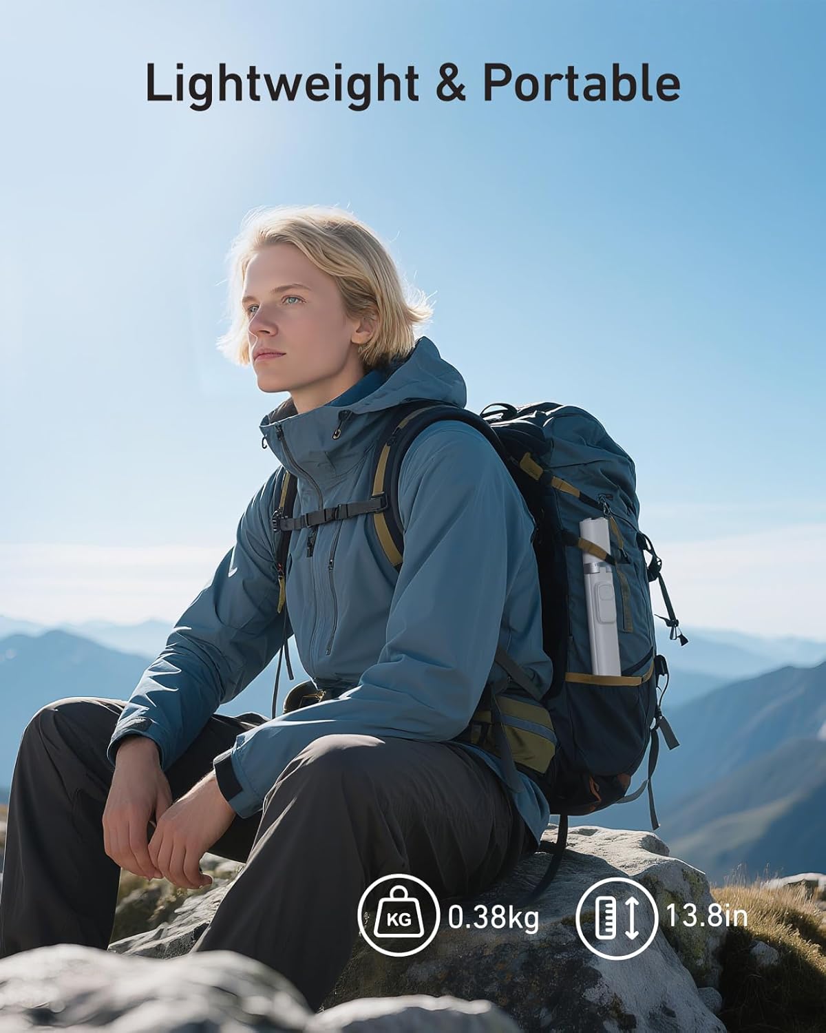 TELESIN 70" Phone Tripod Stand, Auto-Open Selfie Stick, Magnetic Remote, 360° Adjustable