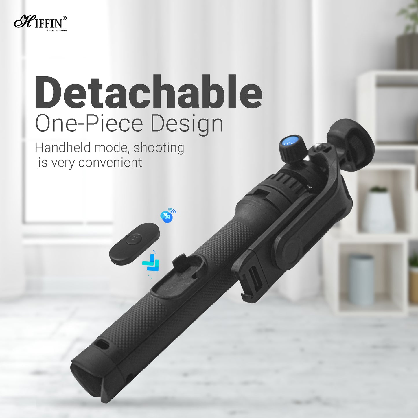 HTR-34 Selfie Stick Tripod 29” with Wireless Remote for Smartphones & Cameras