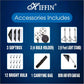 HIFFIN® PRO Quadlux Mark III Soft Led Still & Video Light Softbox 3 Point Lighting Kit with AC Power, YouTube Shooting, Videography, Portrait, Product Photography, Fluorescent Key,Fill,Rim Head Light