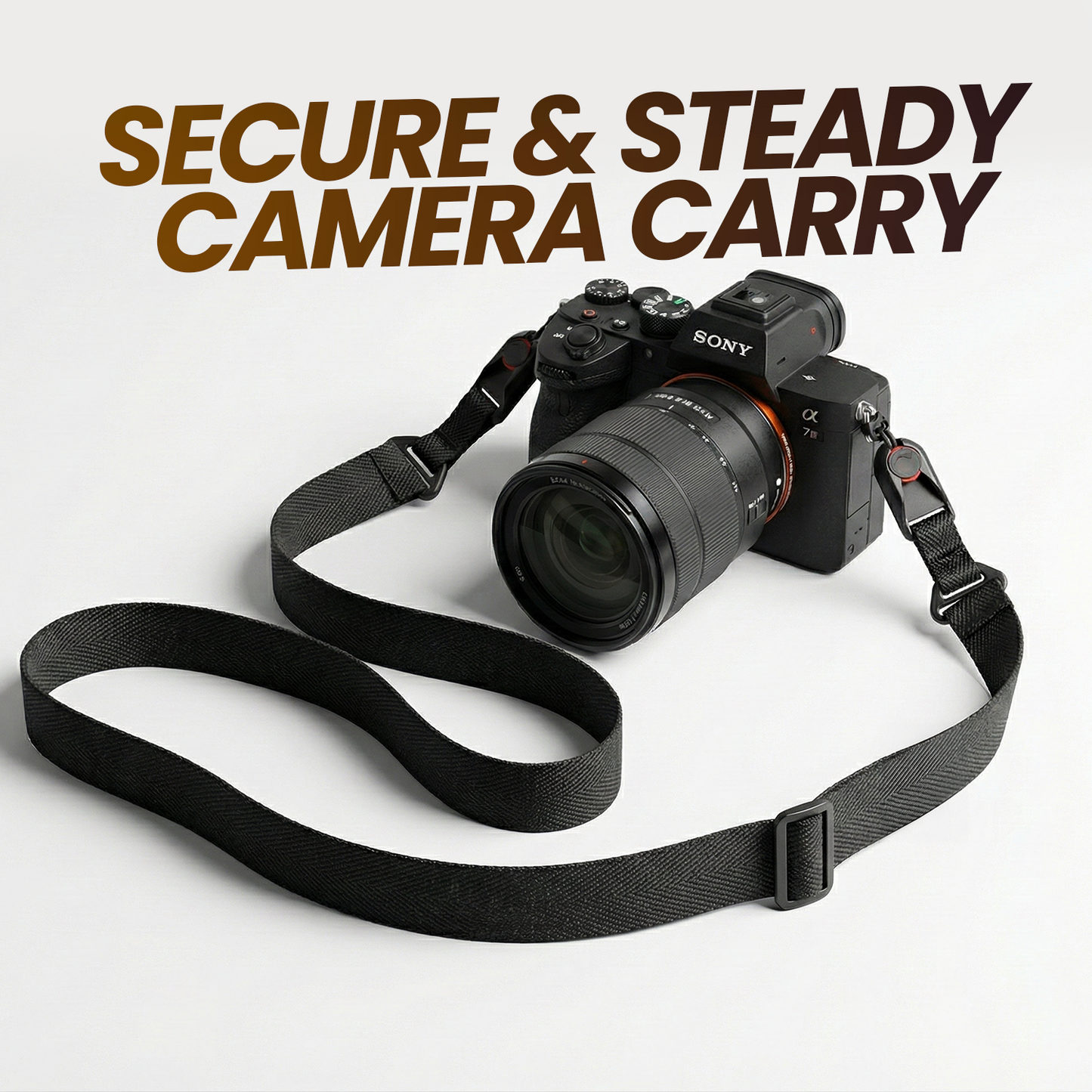 Slide Belt Adjustable Neck/Shoulder Sling Strap, QR Black Nylon, 61–124cm DSLR