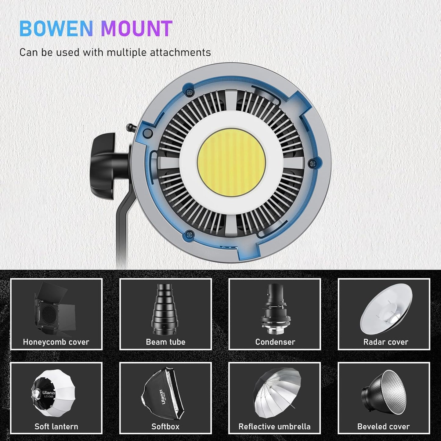 Ulanzi 120W V-Mount Bi-Color 2700K-6500K COB LED Light w/ App Control