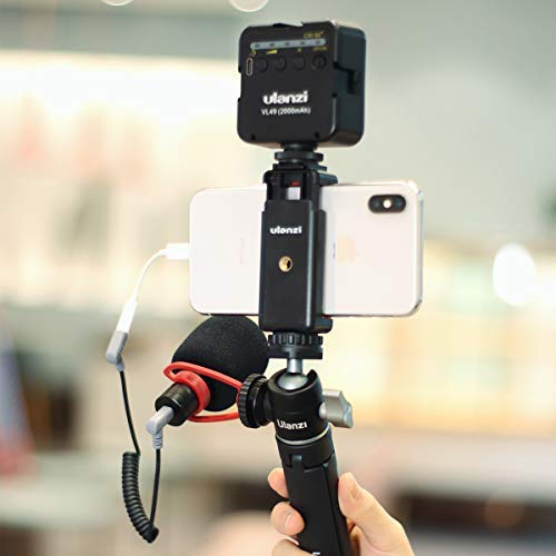 ULANZI U-60 Mini Ball Head, Dual Cold Shoe Mount, Aluminum Alloy 360° Swivel