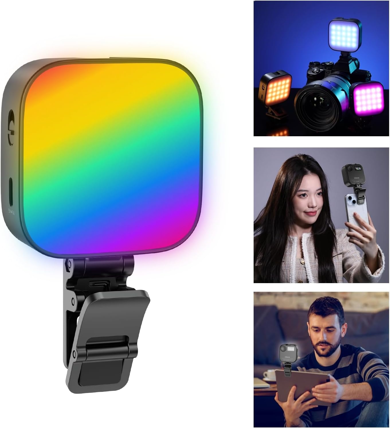 Ulanzi U60 (Black) RGB Video Light, 360° Color, CRI≥95, 2500-9000K, 2500mAh