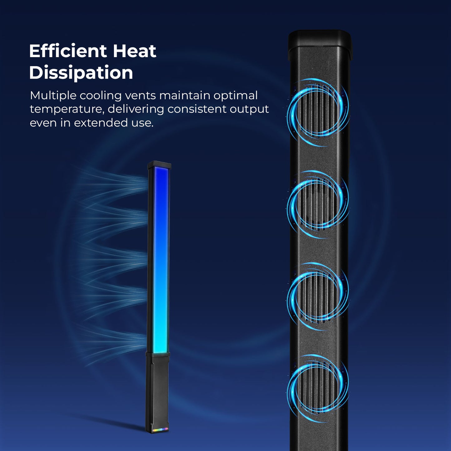 HF-1000 RGB LED Light Stick | 60 Watt, 18700 Lux | 2500K-9000K | CRI 95+ | 24 FX | App Control