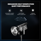 Professional 250W LED Video Light, 2800K-6800K Adjustable, 9 FX Modes Remote Control, and 10%-100% Brightness