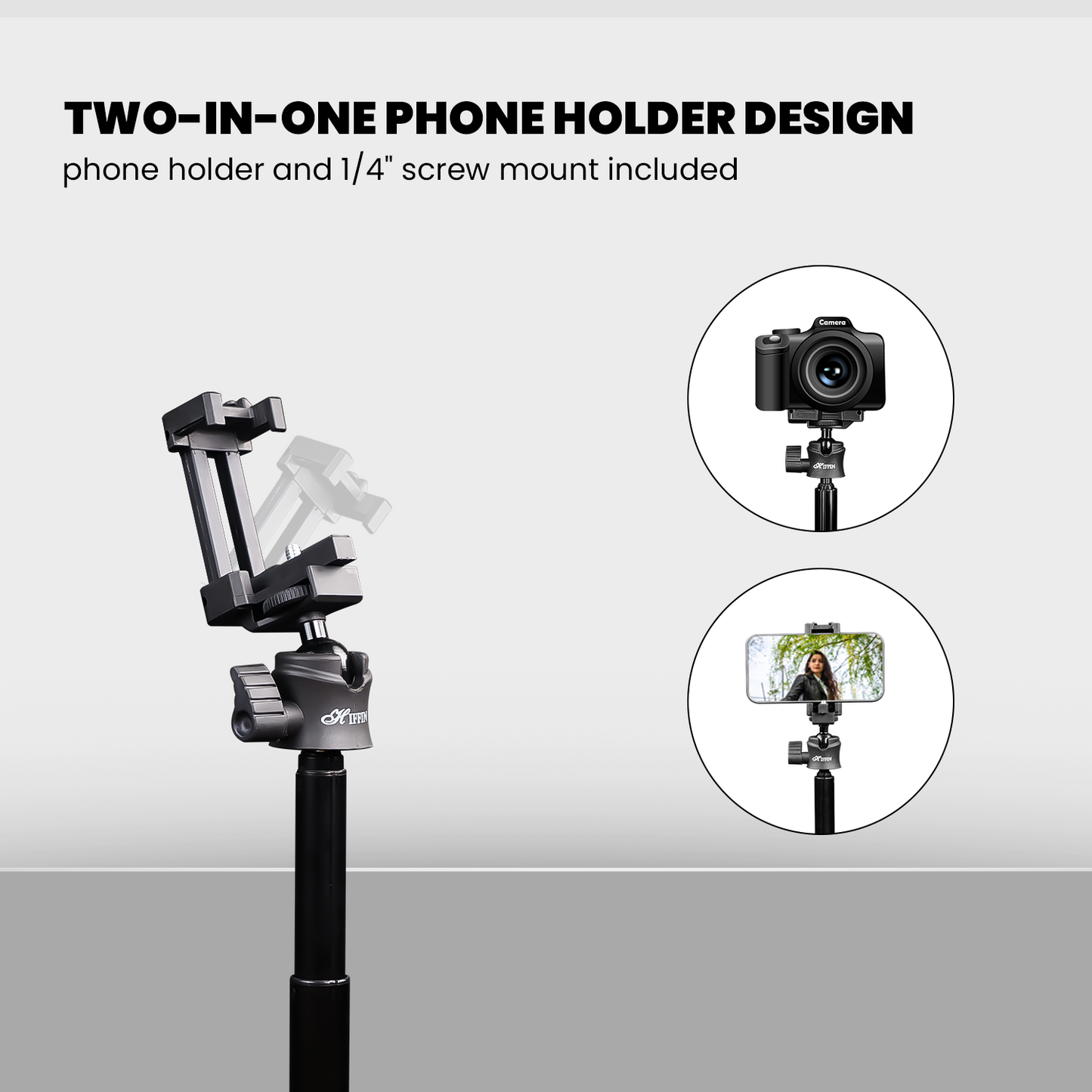 HTR-44,  Extendable By 44", Tripod with Bluetooth Button, 360° Ball Head