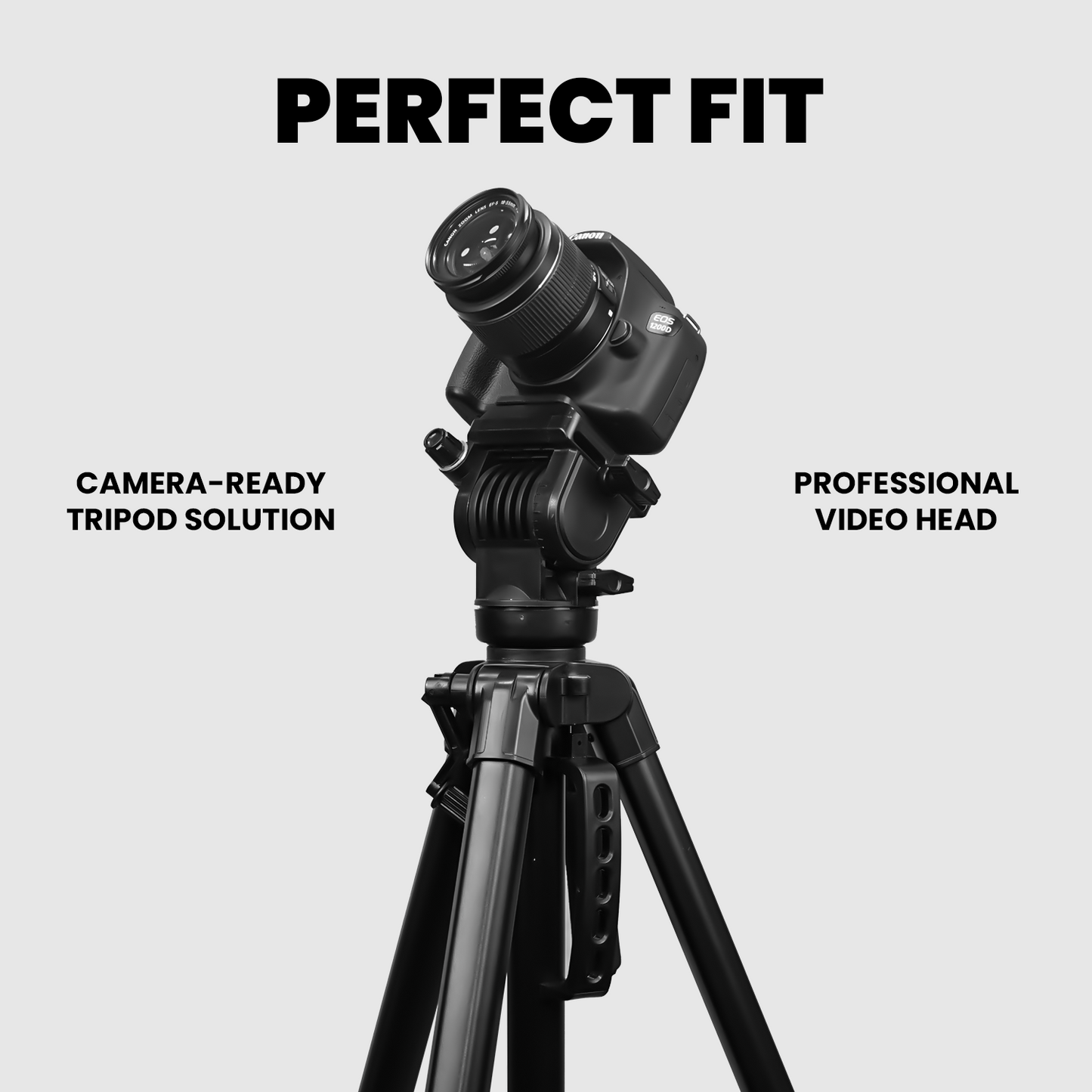 HF-880 1.65M (65 Inch) Heavy Duty Aluminum Professional Tripod
