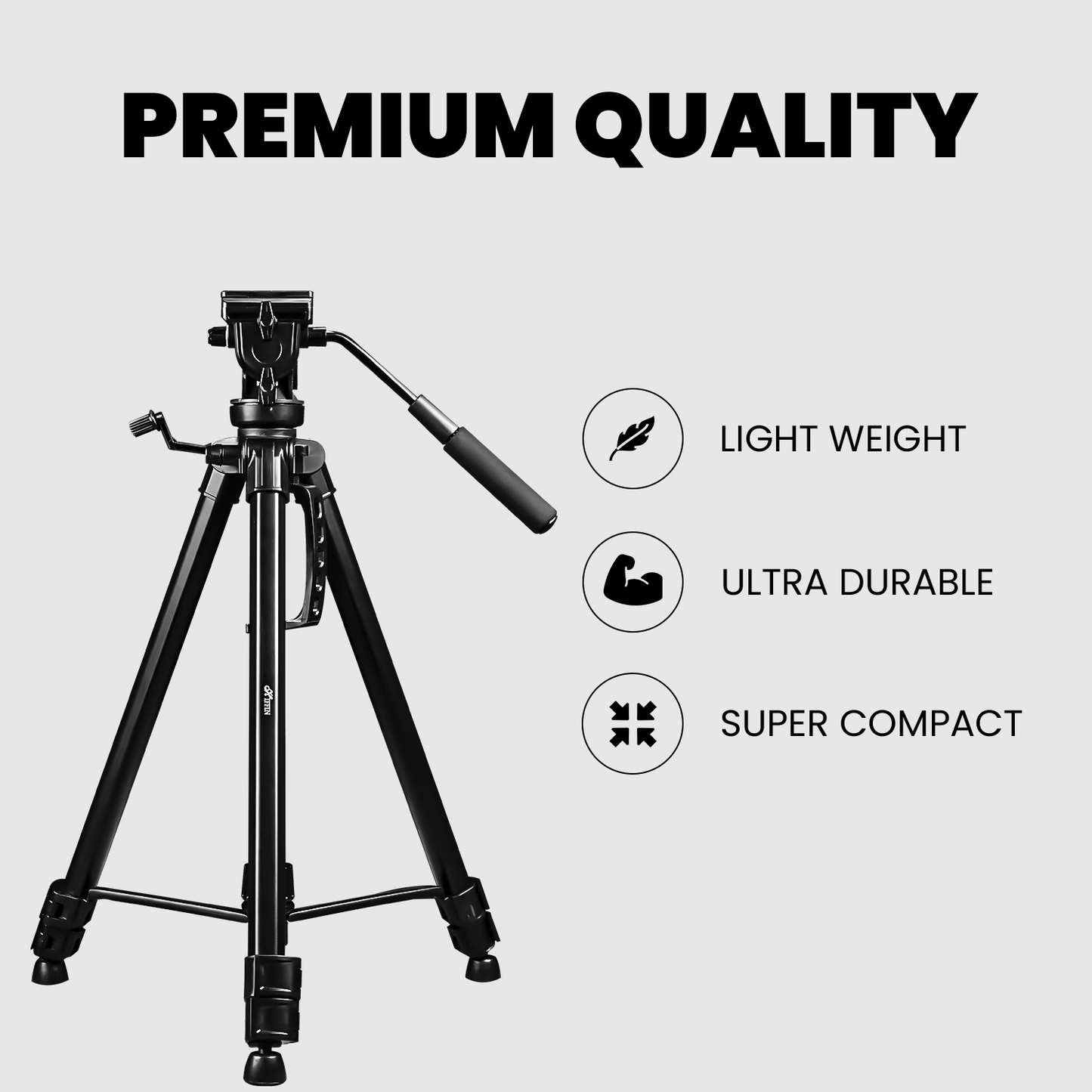 HF-880 1.65M (65 Inch) Heavy Duty Aluminum Professional Tripod