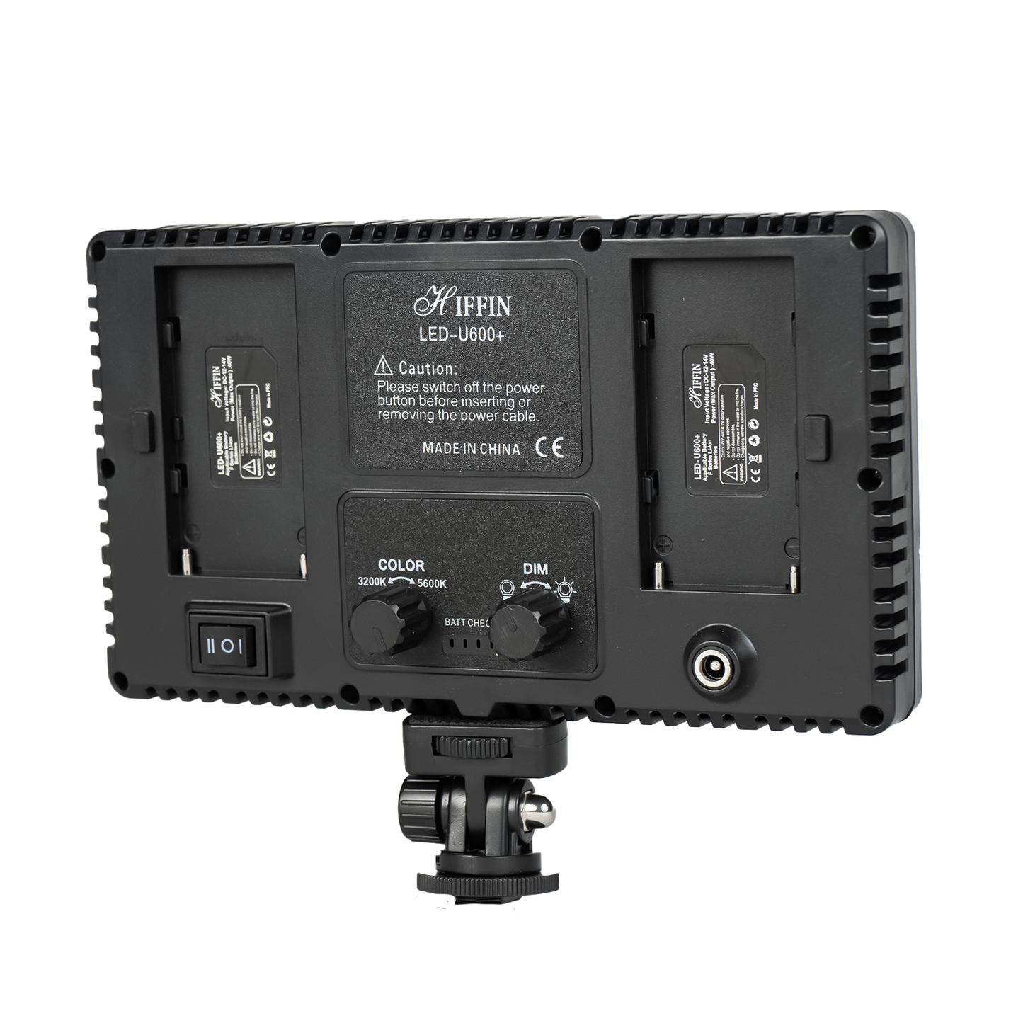 HIFFIN® HF-600 Bi-Color Continuous Dimmable Professional LED Photo & Video Light with AC Power Adapter for Film Making,YouTube Shooting,Studio Videography, (600 led Light)