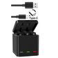 HIFFIN® 3 Channel GP-FXD-901 Battery Charger Compatible with Go Pro Hero 9 Black Action Camera with USB Cable Hero 9 Black Accessories