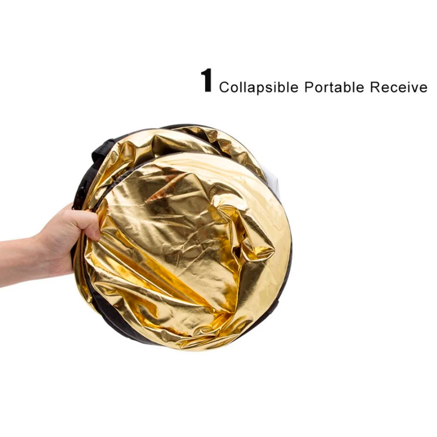 HIFFIN® 40"x 60"/100 x 150CM Photo Light Reflector Photography Kit 5-in-1 Gold/Silver/White/Black/Diffuser with Holder Clip & Collapsible Multi-Disc Carrying Case for Studio Outdoor Lighting