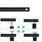 HIFFIN® Curtain Rods with Conversion Adapter Convert The Light Stand into a Background System 10Feet Rod 3 Pcs Set (Curtain Rods with conversion adapter)