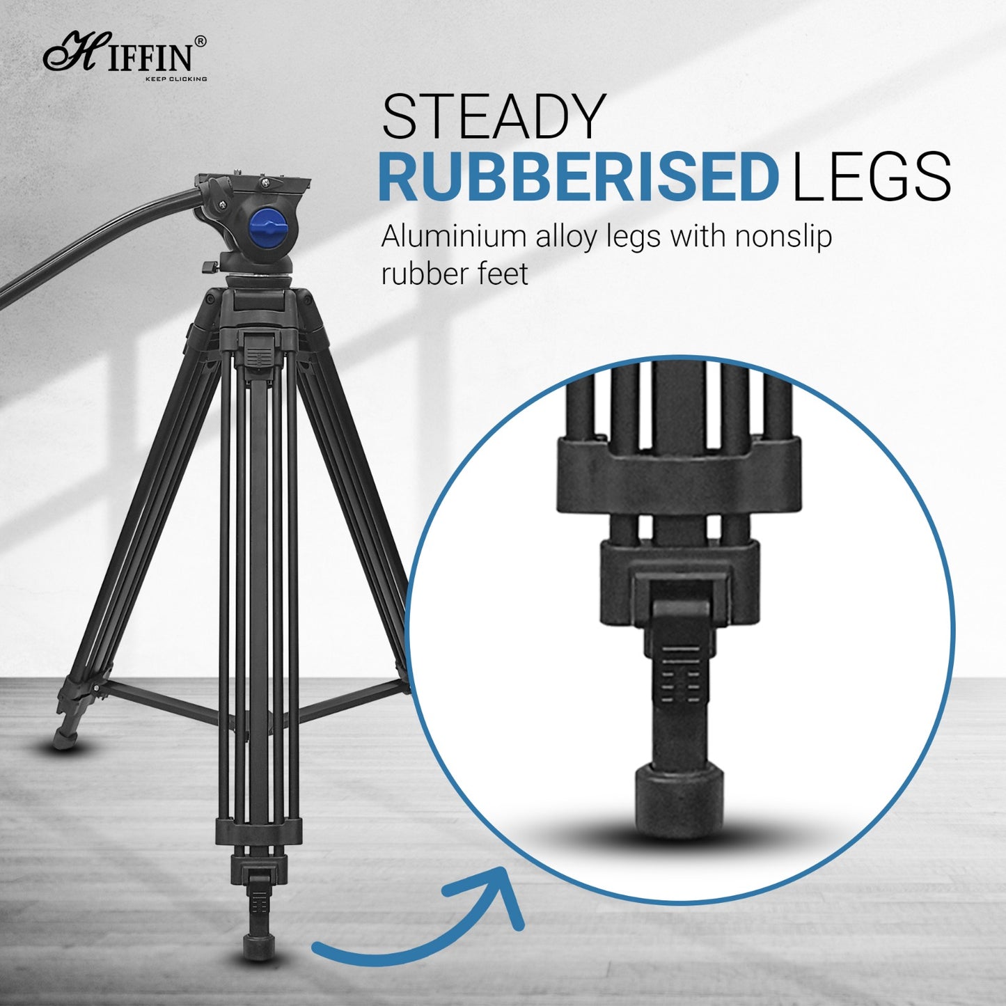 HTR-580 Professional Heavy-Duty Tripod, 160cm, Max Load 10kg