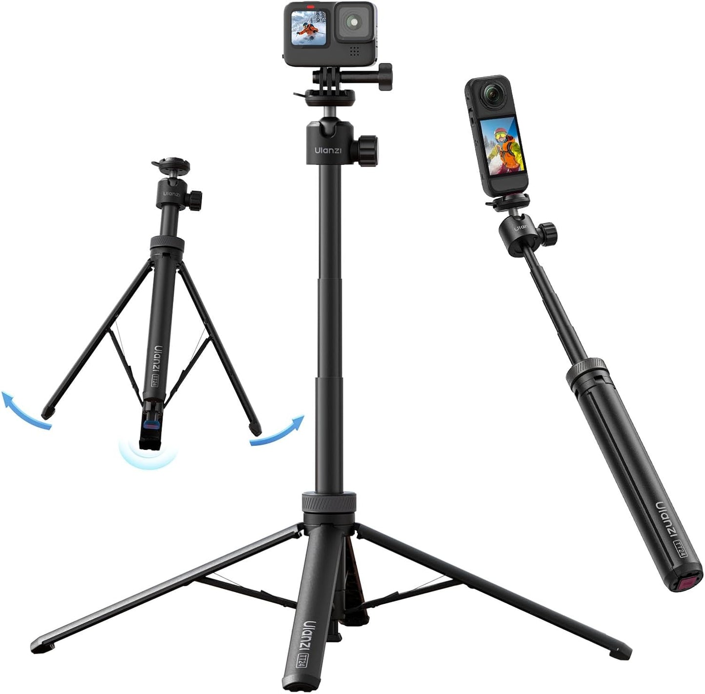 Ulanzi TT24 Tripod, CKA Quick for DJI Pocket 3/Osmo Action/GoPro/Insta360