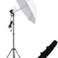 HIFFIN® E27 Studio Single Holder KIT Umbrella White + Studio Light Stand 9 FT+ Umbrella and Bulb Holder KIT Set of 1