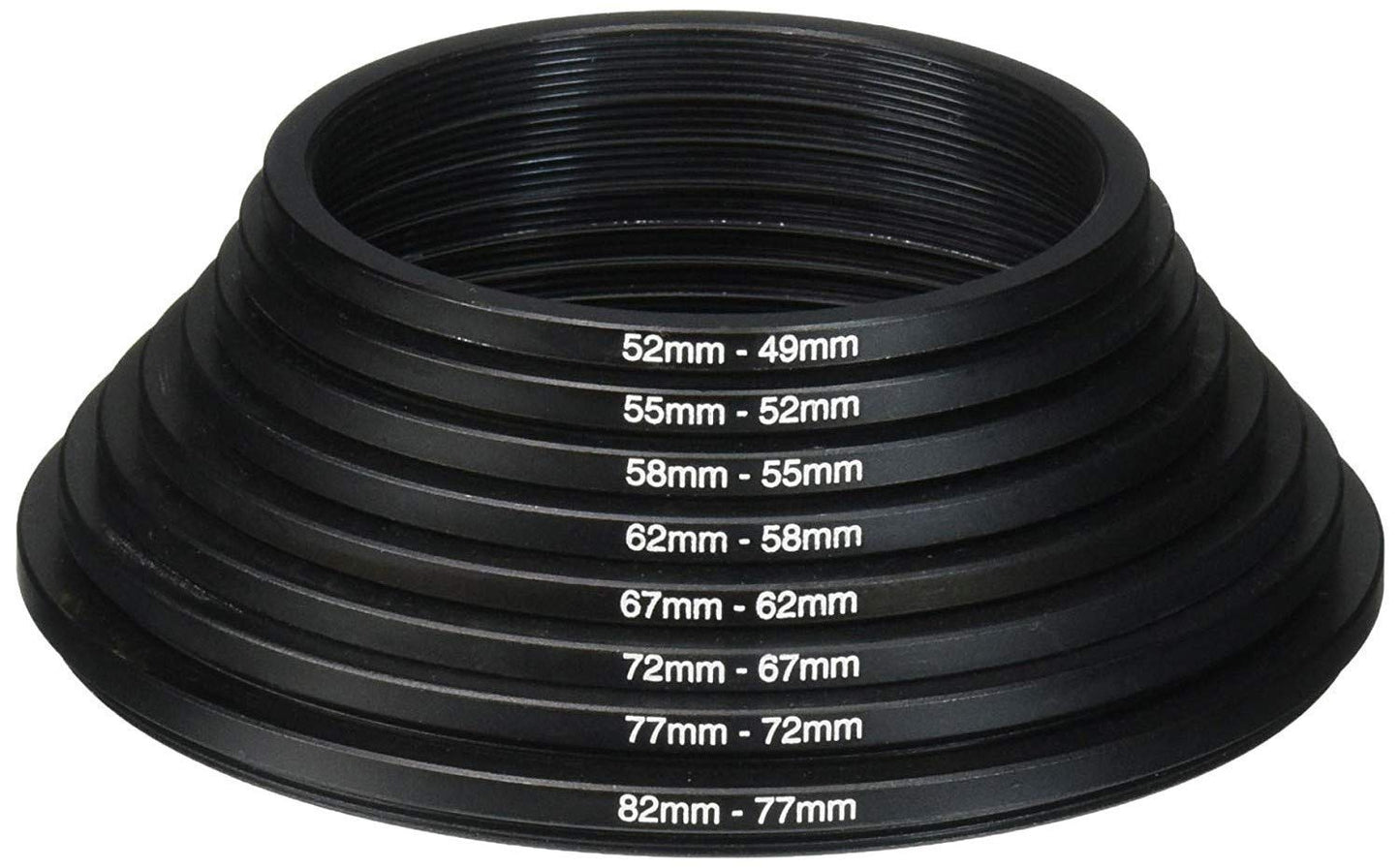 HIFFIN Lens Filter Stepping Down CONVERTION Rings Set 8 Pcs Lens Stepping Down Ring||82-49mm||
