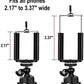 HIFFIN® 2 Pcs Combo A E P Universal Mobile and Small Size Camera and Selfie Stick Holder Tripod Attachment (Black)