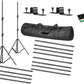 HIFFIN® Triple Crossbar 10 ft Wide 8.5 ft Height Backdrop Stand, Photo Video Studio Heavy Duty Adjustable Photography Muslin Background Support System Kit - 3 in 1 | 3 Curtains