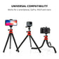 HIFFIN® 360 ° Rotatable Ball Head Flexible Gorillapod Tripod with Free Tripod Mount & Mobile Attachment for DSLR, Action Cameras & Smartphon - Black (Flexible Tripod 12 + 3 inches with Holder N)