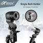 HIFFIN® E27 Studio Single Holder KIT Umbrella White + Studio Light Stand 9 FT+ Umbrella and Bulb Holder KIT Set of 1