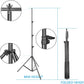 HIFFIN®Daylight Umbrella Continuous Lighting Kit, 8x14ft Background Support System with 2 Muslin backdrops (Black and White) for Photo Studio & 18 W Bulb Product, Portrait and Video Shoot Photography