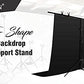 HIFFIN® Black Screen Backdrop 6x10 ft with Stand 6x9FT Photography Backdrop with 1PC 6.5FT T-Shape Backdrop Stands, 2PCs Spring Clamps, 1PCs Carry Bag