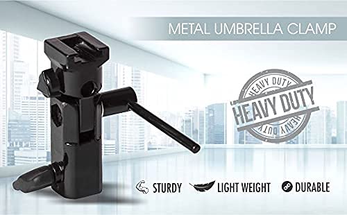 S1 Umbrella Bracket Heavy Duty Flash Light Stand Umbrella Holder B Bracket Speedlight Holder (CNC Aluminum) in Black Color