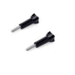 HIFFIN® Long Thumbscrew with Cap Thumb Screw Stainless for Go Pro Accessories Monopod Handhold Stick Mount Compatible with All Go Pro Hero Cameras Black - Set of 2 Piece