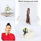 HIFFIN® 8x12 ft Black|White|Gray Screen, Photography Backdrop Background with 2 Clip, Chromakey Panel for Photo Backdrop Video Studio, Muslin Background Screen