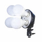 HIFFIN® Brand 4 in 1 E27 Photo Studio with 20W Bulb Holder Base Socket Lamp Bulb Holder Adapter for Photo Video Studio Soft Box Video Light - Black.