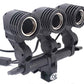 HIFFIN® Photography Studio Swivel 3 Lamp Bulb Holder E27 Socket Flash Swivel Adapter for Photo Video Studio Softbox Video Light - Black