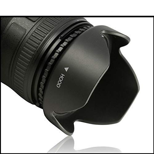 HIFFIN 62mm Flower Lens Hood Screw Mount for Canon Nikon Sony Olympus Pentax & All Other Digital SLR Cameras (62mm Flower Lens Hood)