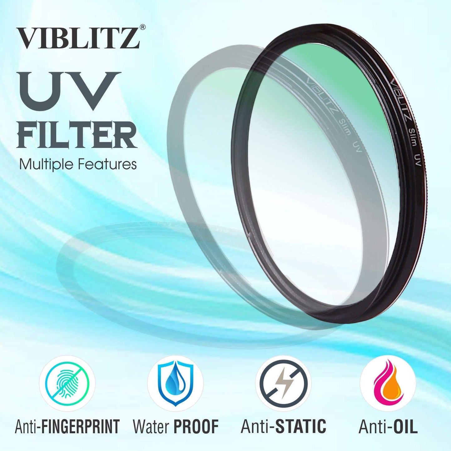 VIBLITZ® Ultra Slim UV Filter Protection Slim Frame (40.5 MM)