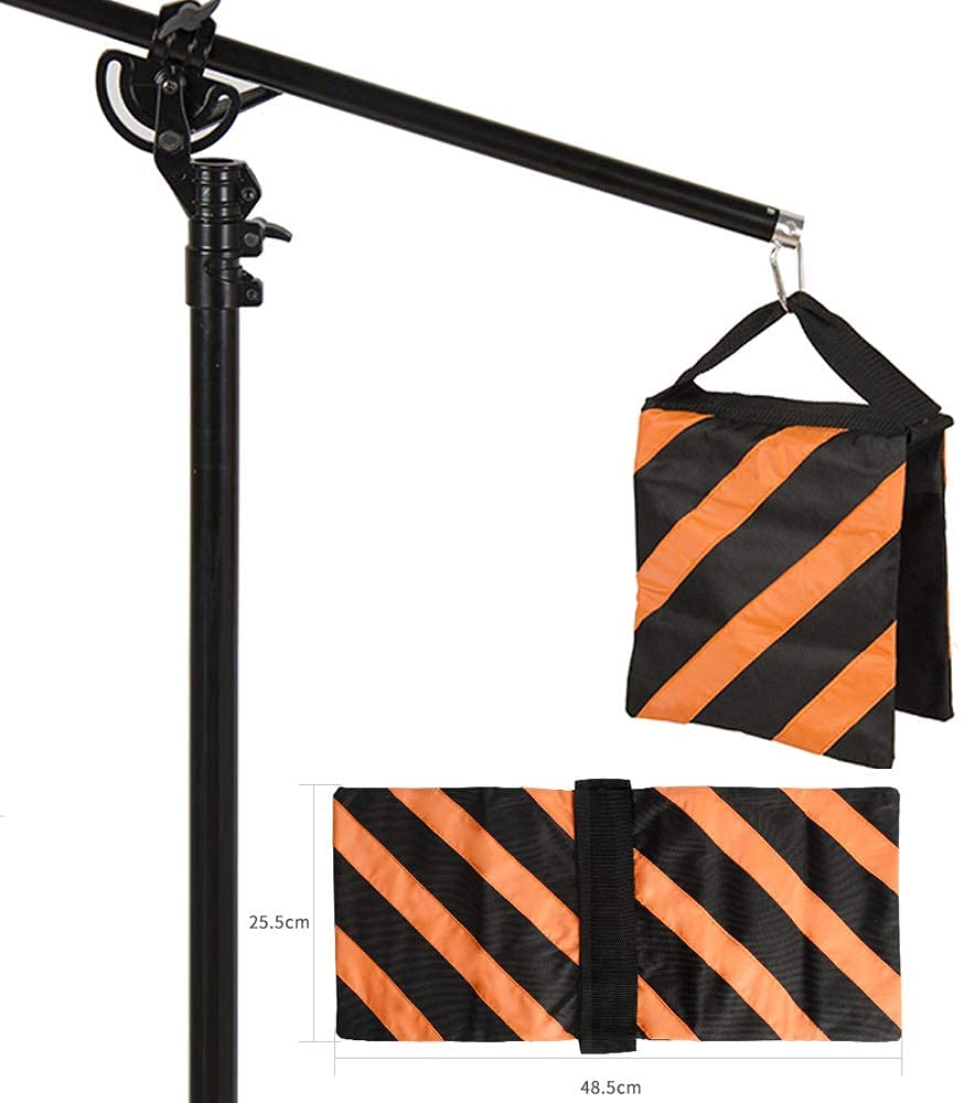 HIFFIN® Maximizer Pro 10ft Two Way Adjustable Photo Studio Light Stand with 6.2ft/190cm Boom Arm and Sandbag, Aluminum Alloy Rotable Tripod for Studio Outdoor Photography Portrait Video
