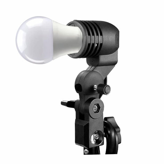 HIFFIN® 20 W Bulb Imported Photography Photo Light Lamp Bulb Single Holder E27 Socket Bracket Studio EU Plug,Black