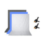 HIFFIN® 8x12 ft Blue|White|Gray Screen, Photography Backdrop Background with 2 Clip, Chromakey Panel for Photo Backdrop Video Studio, Muslin Background Screen