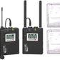Wireless Lavalier Microphone System, LENSGO LWM-338C 99-Channel UHF Full Metal Professional Omnidirectional Wireless Lapel Mic for Canon Nikon DSLR Camera Smartphone Camcorder Video Recording (RX+TX)