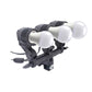 HIFFIN® 20W Bulb Photography Studio Swivel 3 Lamp Bulb Holder E27 Socket Flash Swivel Adapter for Photo Video Studio Softbox Video Light - Black