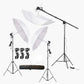 HIFFIN® E27 3 Point Studio Single Holder KIT Umbrella White + Studio Light Stand 9 FT+ Umbrella and Bulb Holder KIT Mark III | 3 Single Holder | 3 Light Stand 9ft | 3 Umbrella (WOB)