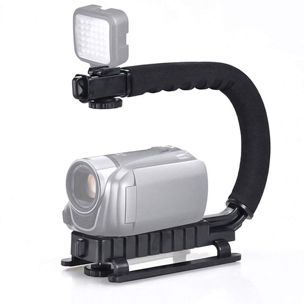 HIFFIN® Universal Stabilizer C-Shape Bracket Video Handheld Grip for DSLR DV Camera (Black)