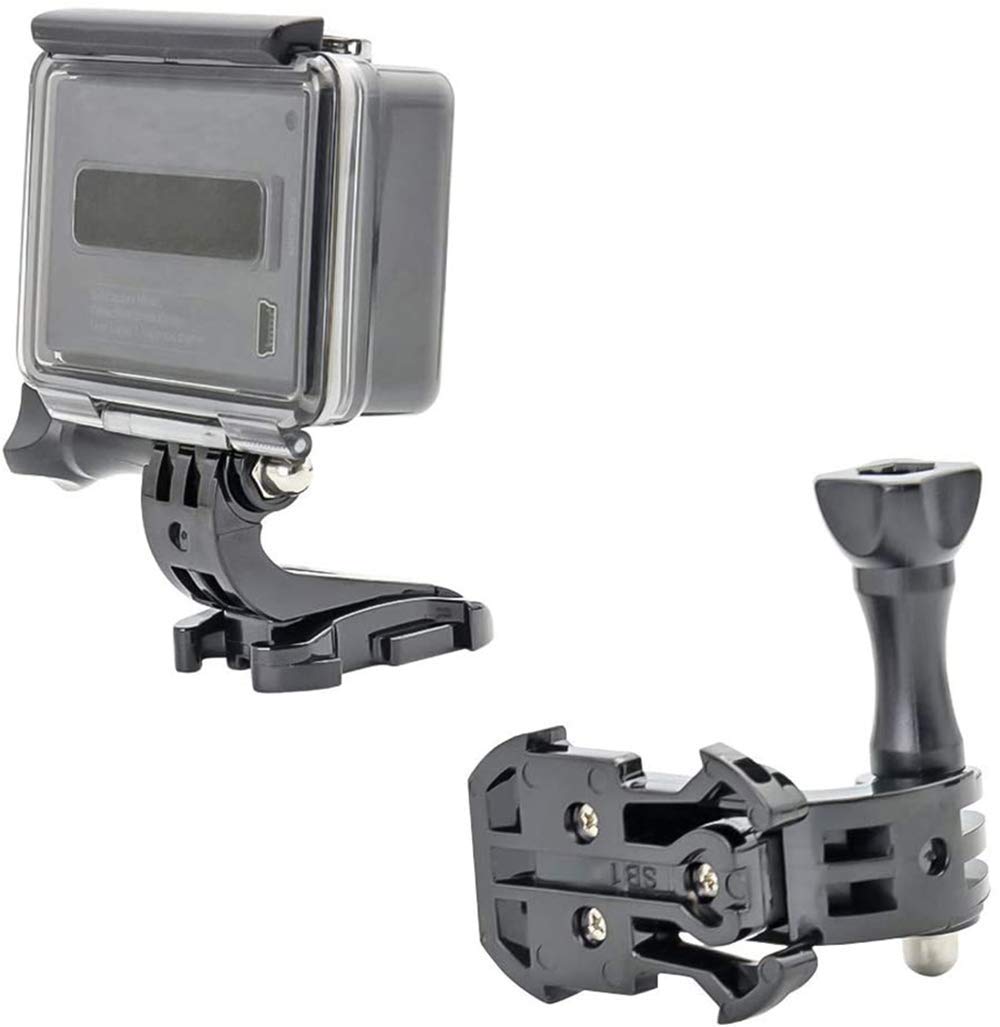 HIFFIN® J Hook Buckle Mount for Vertical Surface, Compatible for All GoPro Max/GoPro Hero 8 7 6 5 4 3+ 3 HD and Other Camera - Black (2pcs)
