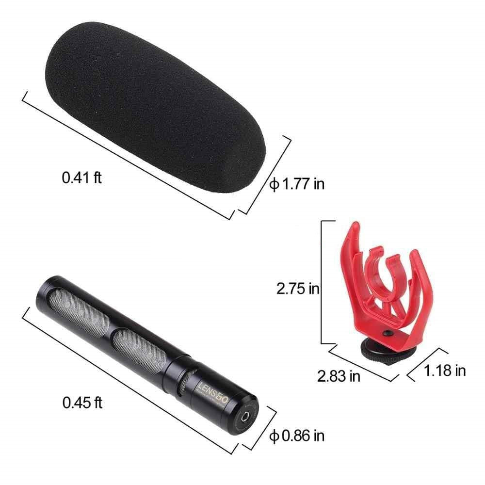 LYM-DMM2 Super Cardioid Video Recording DSLR/Camcorder/Phone Condenser Microphone for Canon Sony Nikon