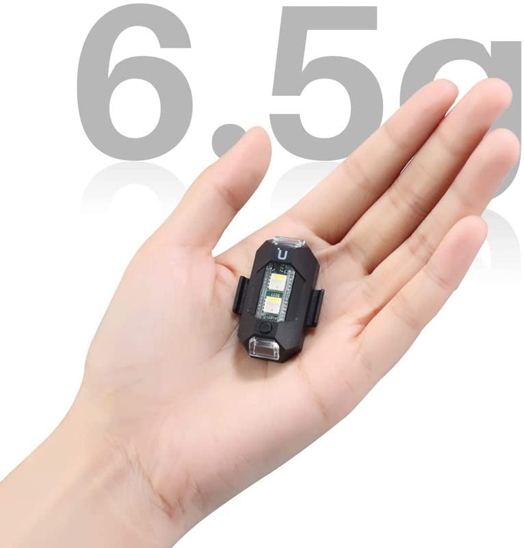 Ulanzi DR-02 Strobe LED Drone Light Compatible with DJI Mavic AIR 2 Pro Inspire 2 Pro; 3 km Visible Anti-Collision Light with Adjustable 3 Colours and 110mAh Battery