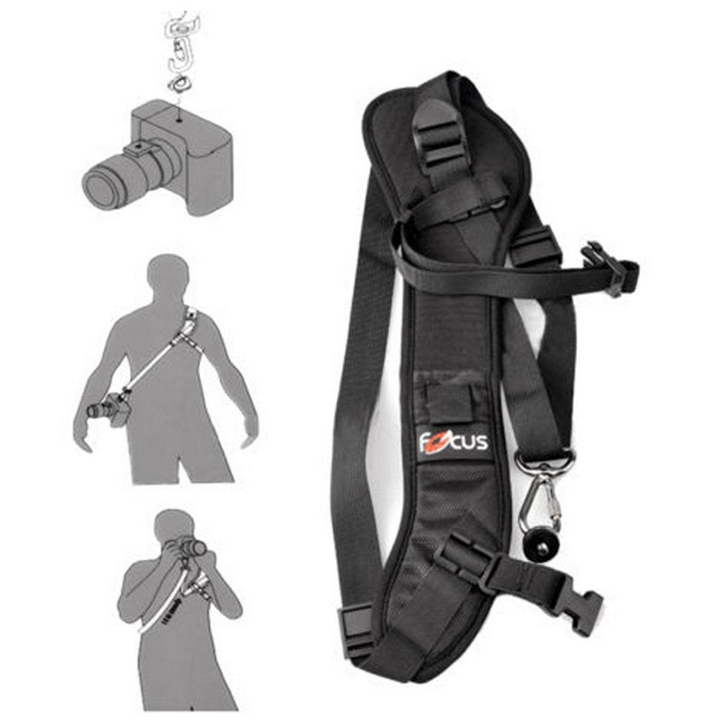 HIFFIN Focus F-1 Anti-Slip Quick Rapid Shoulder Sling Belt Neck Strap for Camera SLR DSLR Black