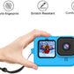 HIFFIN® Protective Silicone Sleeve Case + Lanyard Accessories Soft Rubber Frame Cover Protection for Go Pro Compatible with GoPro Hero 9 Blue Action Camera (Blue)