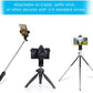 HIFFIN® Universal 360° Rotating Vertical Mobile Tripod Monopod Mount Supports Width Upto 2.3-4.1 Inches Smartphones (Mobile Phone Tripod Mount 360 Rotation)