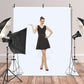 HIFFIN® White Screen Backdrop 6x10 ft with Stand 6x9FT Photography Backdrop with 1PC 6.5FT T-Shape Backdrop Stands, 4PCs Spring Clamps, 1PCs Carry Bag