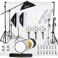 HIFFIN® Photography Lighting Kit Background Support System with 1 Color Backdrop, 2 Umbrella, 3 Softbox, Continuous Lighting Backdrop Kit for Photo...