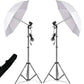 HIFFIN® E27 Studio Single Holder KIT Umbrella White + Studio Light Stand 9 FT+ Umbrella and Bulb Holder KIT Mark IV (4 Single Holder,4 Light Stand 9FT,4 Umbrella, 1 Bag for Kit) (WOB)